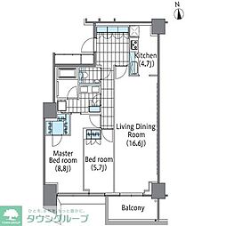 コンフォリア新宿イーストサイドタワー 2511