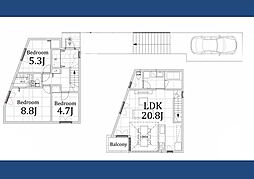 自由が丘の新築戸建