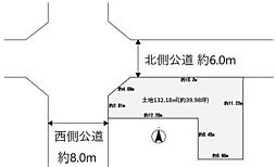 市川市曽谷3丁目　売地　公道面角地