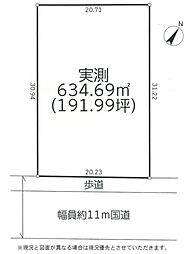 市川市大町 売地 南東側道路につき日当たり良好