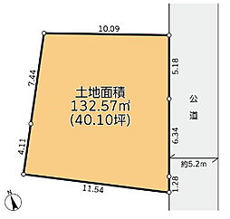 船橋市東中山1丁目　売地　40坪越えの整形地