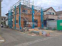 松戸市栄町西5丁目　新築戸建　南西角地につき日当たり良好