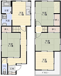 田辺2丁目4DK戸建て