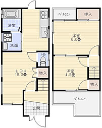 法善寺3丁目2LDK貸家
