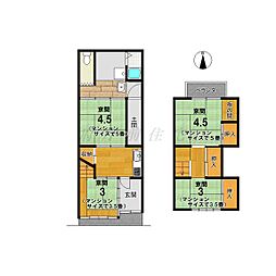 御所西 長屋の京町家(東魚屋町)