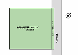 桜新町駅最寄り　土地間口9.5メートル整形地