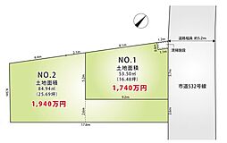 リゾンの分譲地　朝霞市膝折町２丁目建築条件無し土地