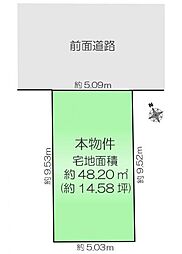 江東福住1丁目 条件付売地 最寄駅7分整形地 前面公道約8m
