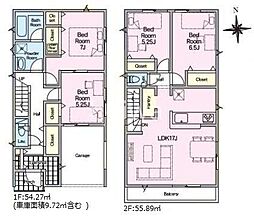 蕨市塚越6丁目　全2棟　新築戸建　1号棟