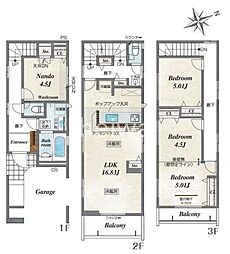 蕨市中央7丁目　全2棟　新築戸建　2号棟