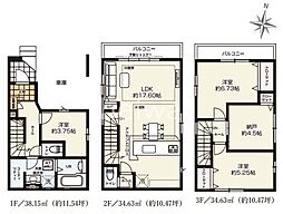 さいたま市浦和区元町1丁目　全3棟　新築戸建　1号棟