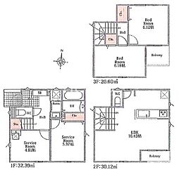 さいたま市中央区下落合5丁目　全9棟　新築戸建　Ｉ号棟