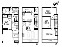 さいたま市浦和区領家6丁目　全3棟　新築戸建　Ｂ号棟