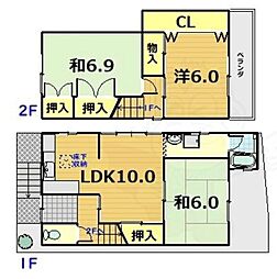 深草大亀谷大山町貸家