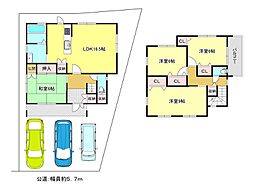 熊取町七山東　平成１９年築戸建　土地４０坪　駐車３台可