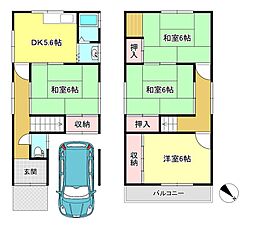 岸和田市松風町　中古戸建　駐車１台可