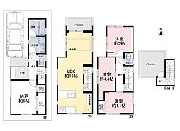限定1棟足立区中央本町4丁目　新築一戸建て　　全1棟