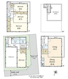 [VECS]目黒区中目黒5丁目戸建　三面採光の開放感ある戸建