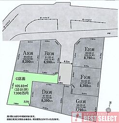 世田谷区上祖師谷六丁目　建築条件なし売地　C区画