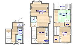 八広2丁目戸建（駐車場無し・民泊不可）