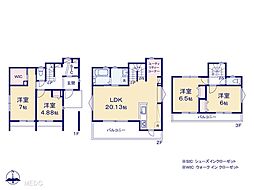 草加市花栗3丁目　新築一戸建て　全1棟