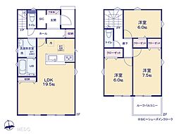 松戸市二ツ木22ー1期　新築一戸建て　全2棟