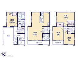 市川市押切　新築一戸建て　全1棟