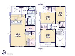 松戸市西馬橋3丁目　8期　新築一戸建て　全5棟