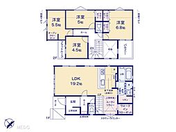 柏市豊上町　2期 　新築一戸建て 全3棟