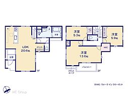 越谷市蒲生西町2丁目 5期 新築一戸建て 全1棟