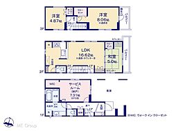 足立区佐野2丁目 新築一戸建て 全3棟