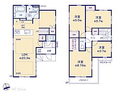 松戸市西馬橋広手町　1期　新築一戸建て　全2棟
