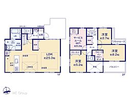市川市北方2丁目 7期 新築一戸建て 全2棟