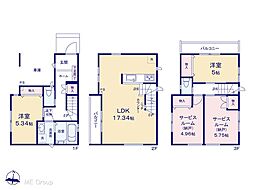 川口市芝中田2丁目　2期　新築一戸建て　全2棟