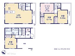 川口市芝宮根町　新築一戸建て　全1棟