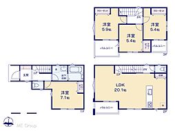 川口市並木1丁目　新築一戸建て　全1棟