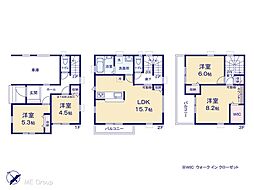 越谷市蒲生3丁目　2期　新築一戸建て　全1棟