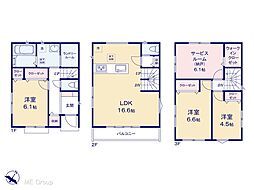 船橋市本中山1丁目　新築一戸建て　全2棟