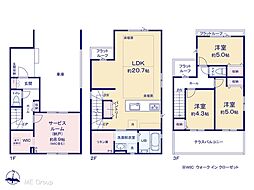 足立区佐野2丁目 2期 新築一戸建て 全6棟