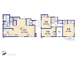 松戸市殿平賀　4期　新築一戸建て　全2棟