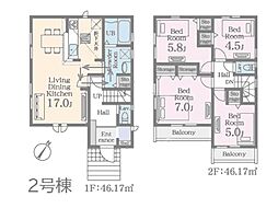 市川市大野町1丁目　第3　新築一戸建て　全2棟