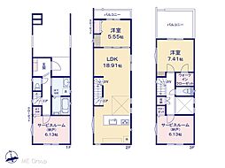 川口市並木2丁目　新築一戸建て　全2棟