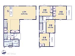 鎌ケ谷市北中沢2丁目 8期 新築一戸建て 全1棟