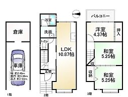 山科区西野様子見町貸家 1