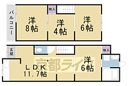 京都市北区大宮西野山町の一戸建て