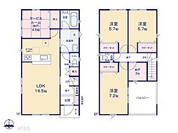 野田市岩名2丁目 第5　新築一戸建て　全4棟 2号棟