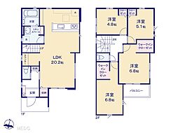 草加市草加2丁目　7期　新築一戸建て　全2棟 2号棟