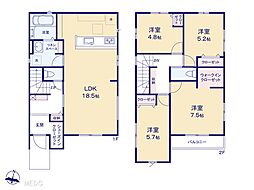 草加市草加2丁目　7期　新築一戸建て　全2棟 1号棟