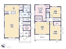 松戸市二十世紀が丘美野里町　第7　新築一戸建て　全4棟 A号棟