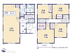 吉川市中野1期　新築一戸建て　全1棟 1号棟